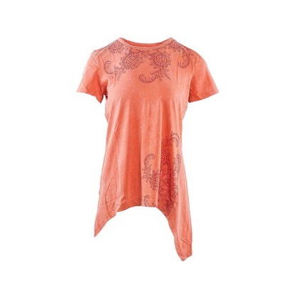 Desigual T-Shirt Koralle Baumwolle Gr. S Damen Bedruckt Kurzarm 19SWTKXI