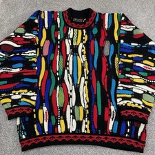 Vintage Coogi Australia Sweater Mens L 3D Textured Knit 100 Wool Biggie Cosby