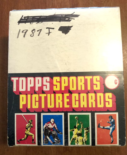 1987 Topps 24 CT Rack Pack Box. 48 Karten/Pack + 1 Sonderkarte.