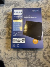 Philips Elite Indoor Amplified Signal Finder TV Antenna with 10 ft. Coax Include