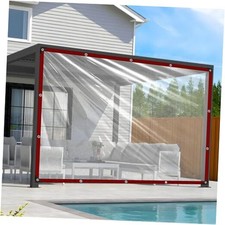 Clear Tarps Heavy Duty Waterproof 6x8 Plastic Tarp with Grommets 6x8FT-1PCS