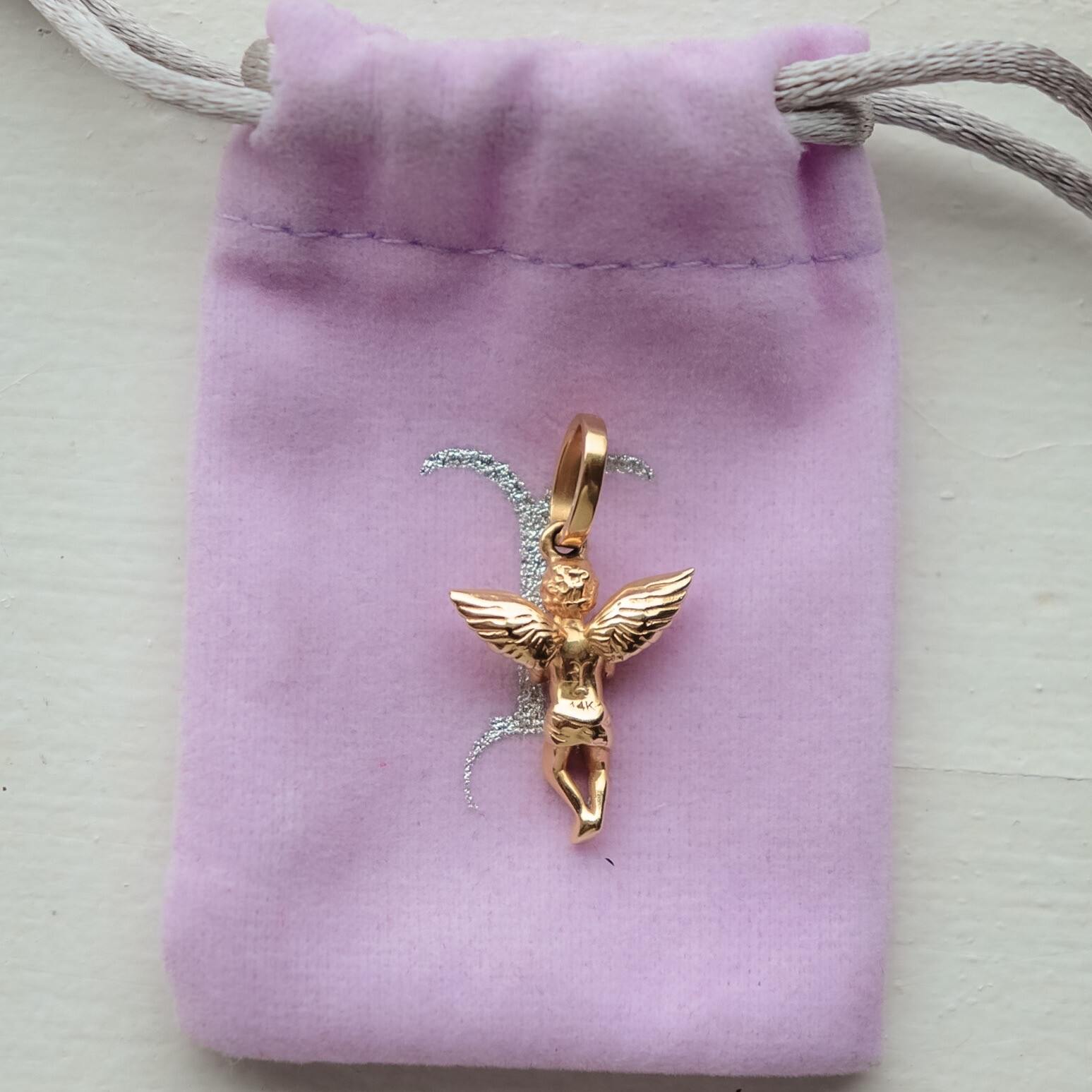 Jacoje 14k Mini Angel Pendant Yellow Gold eBay