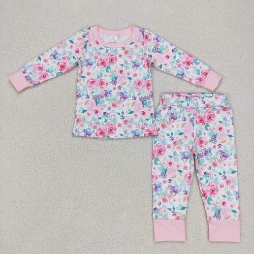 Adorable Baby Girl Sleeper Bow Purple Pajama Bamboo 2 Pcs Clothes Lot - Picture 5 of 16