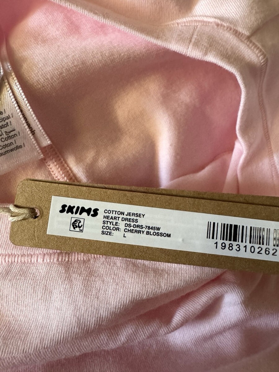 SKIMS ROSE HEART MINI DRESS white S ハート The Cotton you crave