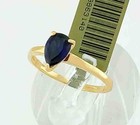 GENUINE 1.12 Cts BLUE SAPPHIRE SOLITAIRE RING 10K GOLD - Free Certificate - NWT