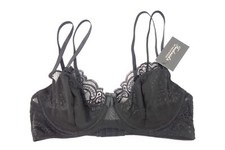 34C NWT Fredericks of Hollywood Semi Sheer Underwire Valencia Black Lace Bra