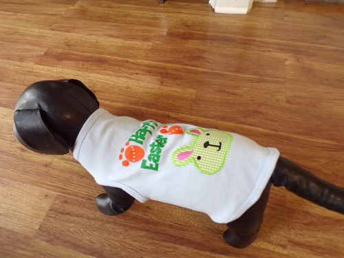 pet dog shirt,,"Happy Easter", bunny face, Medium*(read size details ) - Bild 3 von 6