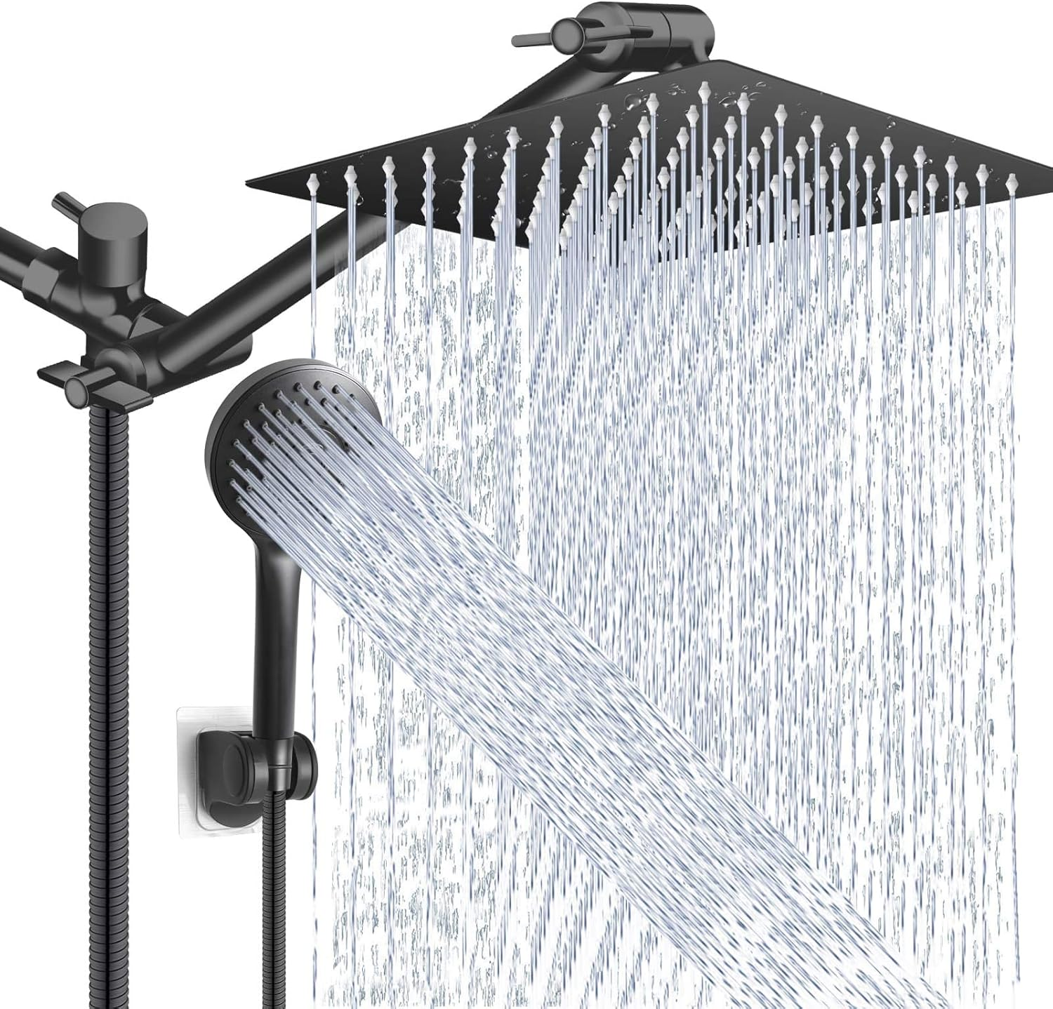 Shower Head Combo,10 Inch High Pressure Rain Shower Head with 11 Inch Adjustable