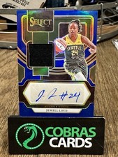 2024 Panini Select WNBA Blue Prizm Jersey PATCH Auto Jewell Loyd /49