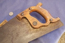 Henry Disston & Sons Compact 1874 toolbox saw inset handle