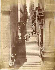 Agius, Malta, Valletta, Stada Santa Lucia Vintage Albumen Print, Print
