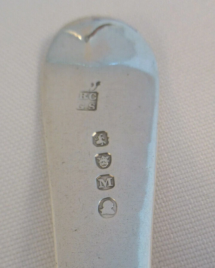 Cuchara para servir georgiana 1807 Londres, Inglaterra Sterling decorada-8 5/8" Foto 4 de 4
