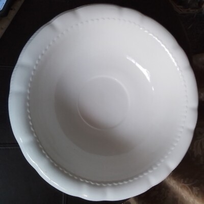 15'' White Ceramic Water Basin Bowl , Centerpiece, Salad, Chips...Many Uses!