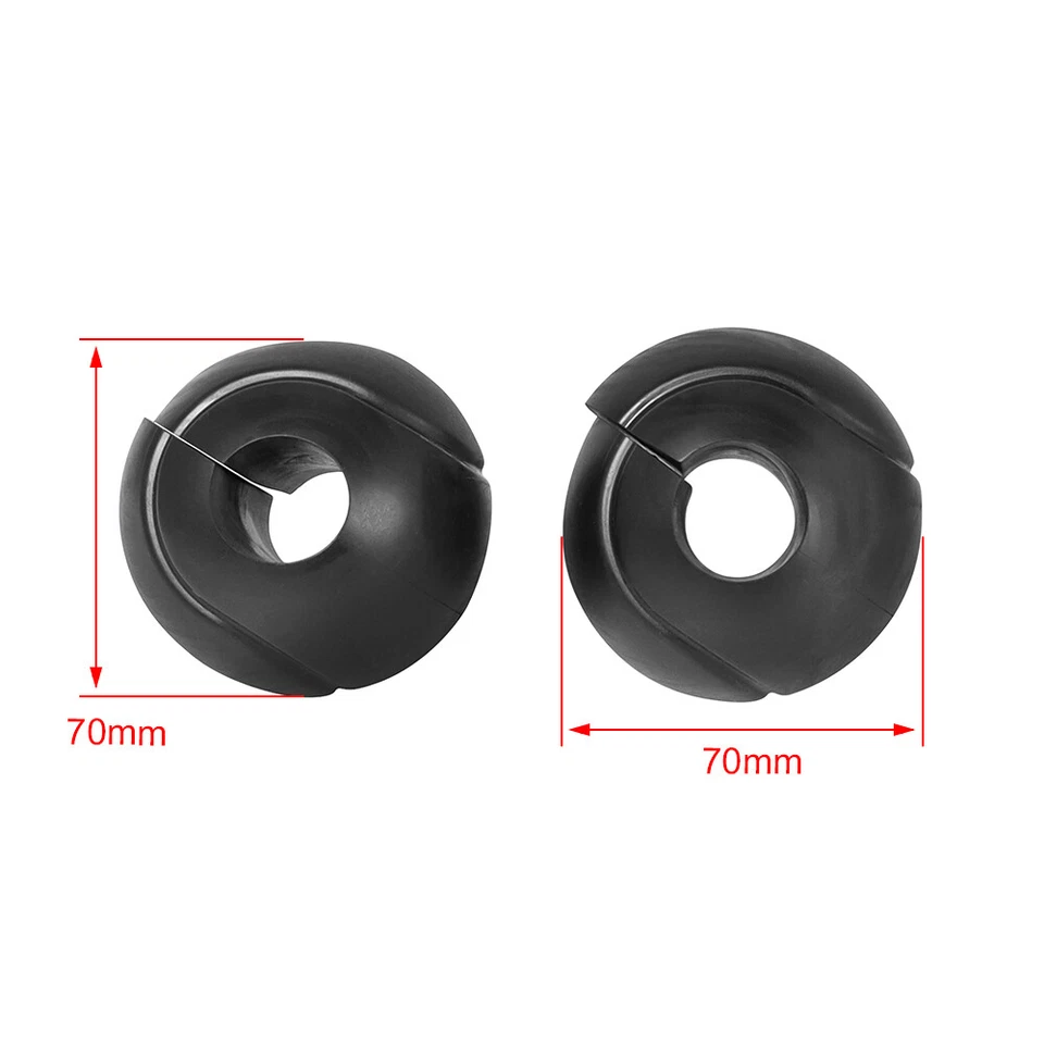 Motorcycle Engine Guard Crash Bar Protector Rubber Round Ball For Harley Yamaha - Image 3 of 4
