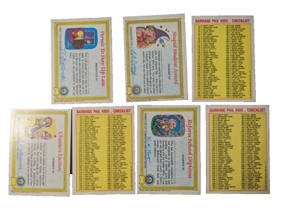 Gカントリー生地様オーダーページ 1985 GARBAGE PAIL KIDS OS1 ORIGINAL SERIES 1 A/B COMPLETE 88 CARD