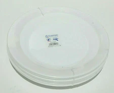 Arcoroc Restaurant 22522 White Round 9 3/8" Lunch Plates Wide Rim  New  C1057