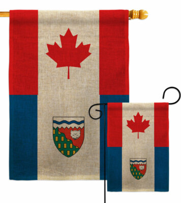 Canada Northwest Territories Burlap Garden Flag Decorative Yard House Banner
