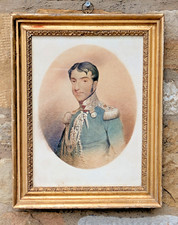 Antique Watercolour Naval Officer