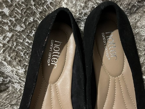 Hotter Appledore Comfort Concept Shoes UK 5.5 Black Suede Copper Lace Look VGC - Picture 9 of 12