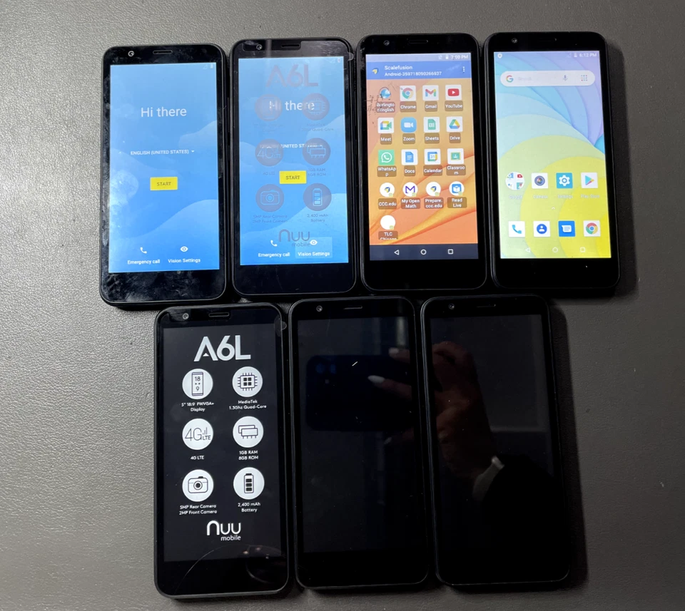 Lote de 7 NUUU Mobile A6L 8GB - Negro - NUU-A6LG LEER Foto 2 de 4