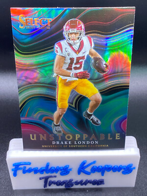 2022 DRAKE LONDON PANINI PRIZM SELECT DRAFT PICKS UNSTOPPABLE #US-DL    