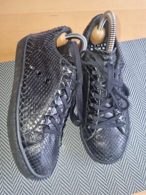 Sneaker Leather Crown Sneaker Halbschuhe Schwarz  Gr.36 Top Zustand!