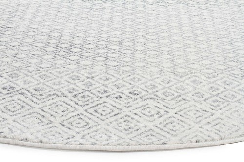 GREY FLOOR RUG DIAMOND GEOMETRIC PATTERN RUG CARPET - Picture 8 of 9