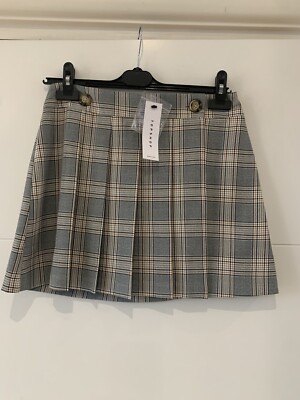 topshop petite check Tennis skirt size 10 UK