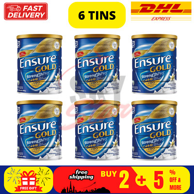 6 X Abbott Ensure Gold Vanilla 800g for Middle-Age & Elderly DHL EXPRESS