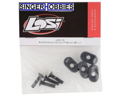 LOSI LOS232138 Engine Mount Insert & Screws 20T, Black (4): DBXL 2.0 HH