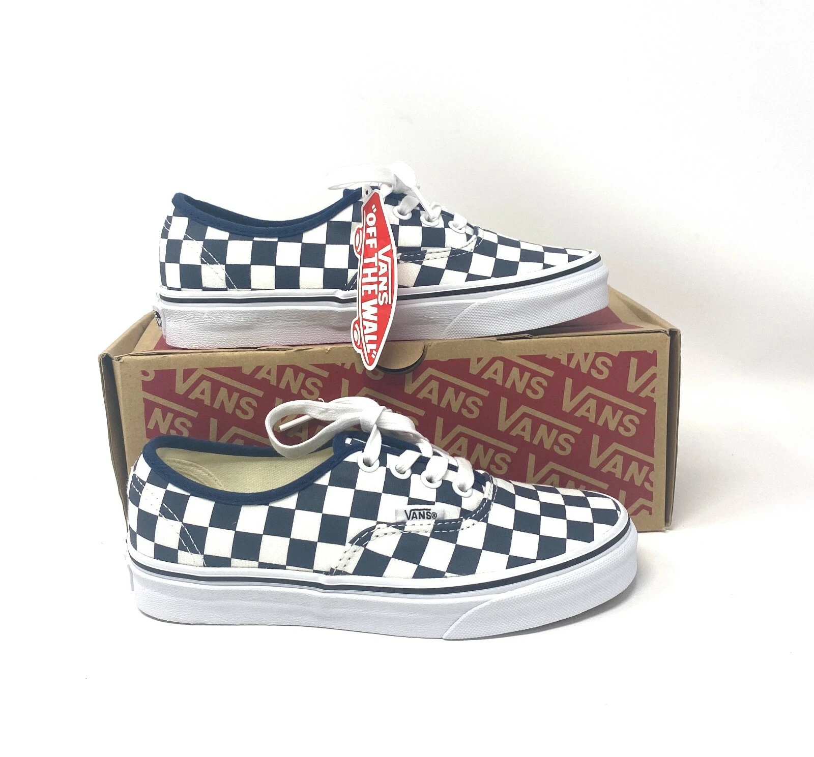 Sneakers VANS autentiche originali a scacchiera DRS blu scuro bianco bambini OA2Z5IKLS