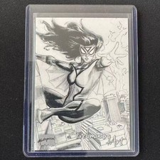 💎2024 SKYBOX MASTERPIECES PRESENTS NAHUEL GREGO PRELIMINARY ART SPIDER-WOMAN