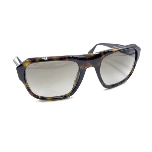 Lunettes de soleil carrées Prada SPR 02S 2AU 4M1 marron tortue verres gris 55 21 140 Italie