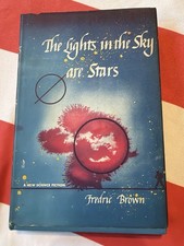 Fredric Brown Lights in the Sky Are Stars 1953 HC DJ Vintage Sci Fi