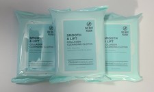 Set OF 3 GlobalBeautyCare Smooth  Lift Collagen Cleansing Cloths FREE SHIPPING 