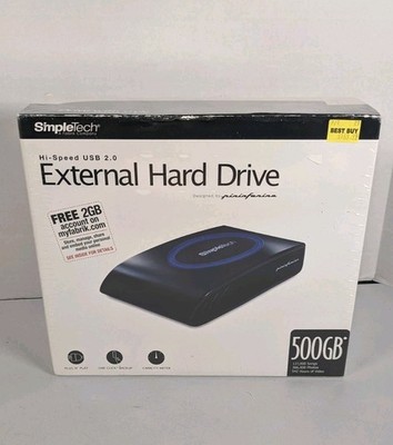 SIMPLETECH EXTERNAL HARD DRIVE HI SPEED USB 2.0 500 GB 7200 RPM HDD - NEW SEALED