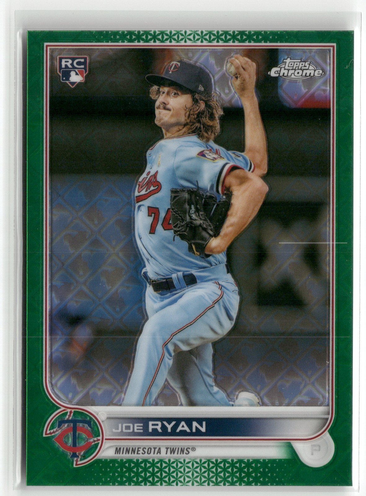 2022 Topps Chrome Logofractor Edition #57 Joe Ryan Green #/99 RC