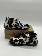 Twisted X Youth Boys Size 5.5 M Hair On Hide Chukka Moc Toe Boots YDM0045.