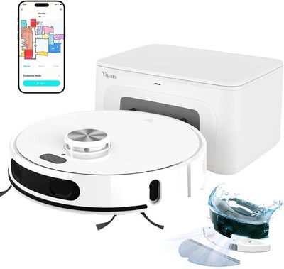 2025 Robot Vacuum and Mop Self-Emptying 6600Pa Robot Vacuum 60-Day Hands-Free .