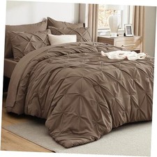 Comforter Set Brown - Bed in a Bag Size Bedding 5 Pieces, Twin 15 - Brown