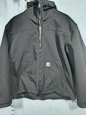 Carhartt Jacket Mens XL Black Parka Super Dux Lined Insulated Hooded Workwear