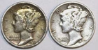 (2) Mercury Dimes - 1938P(Extra Fine) 1942P(Very Fine) - #1611ED FREE SHIPPING