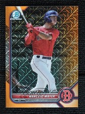 2022 Bowman Chrome Mega Box Orange Mojo Refractor 21/25 Marcelo Mayer 1v3