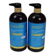 PURA D'OR Dor 2x LAVENDER VANILLA Hair Thinning Therapy Shampoo  JUMBO sz 24 oz