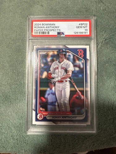 2024 PSA 10 Bowman Roman Anthony Red Sox paper prospects