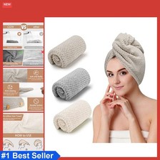 Microfiber Hair Towel 3 Pack Super Absorbent Anti Frizz Wrap for Curly Hair