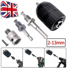 5PCS For 2-13mm Drill Chuck SDS Plus Shank Adaptor Socket Hex Square Converter