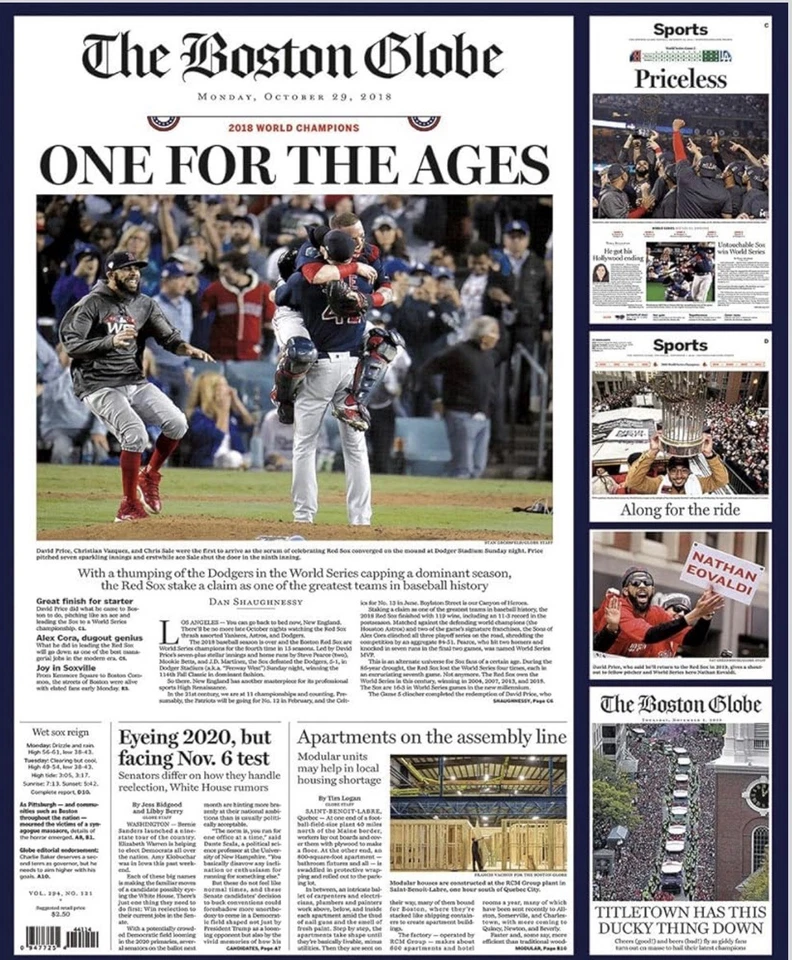 全新未拆封 - 白色山地拼图 波士顿红袜队 2018 - 500 件夹具拼图 — 第 2/4 张图片