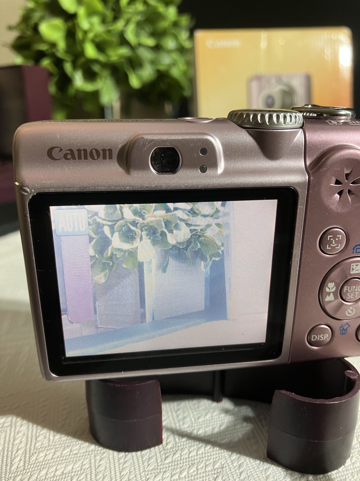 Canon PowerShot A1100 IS Pink 12.1MP 4x Optical Zoom Digital Camera Works READ!