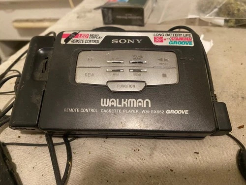 Rare Vintage Sony Walkman (WM-EX652-B) Cassette Tape Player - Black - Grade A